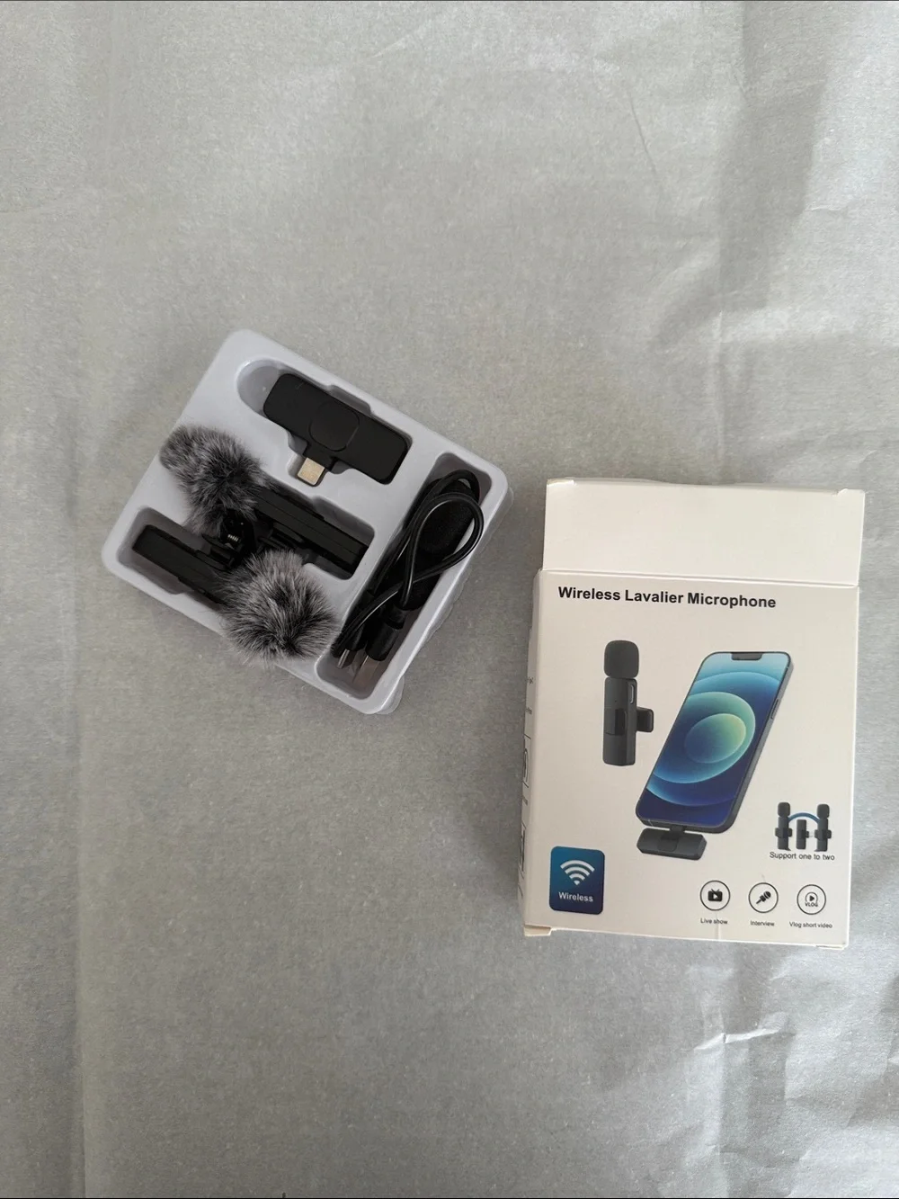 Wireless Lavalier Microphone for iPhone - Black